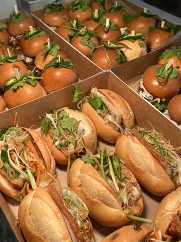 Catering slider rolls and sandwiches
